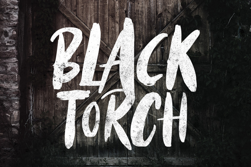 black-torch-dry-brush-font