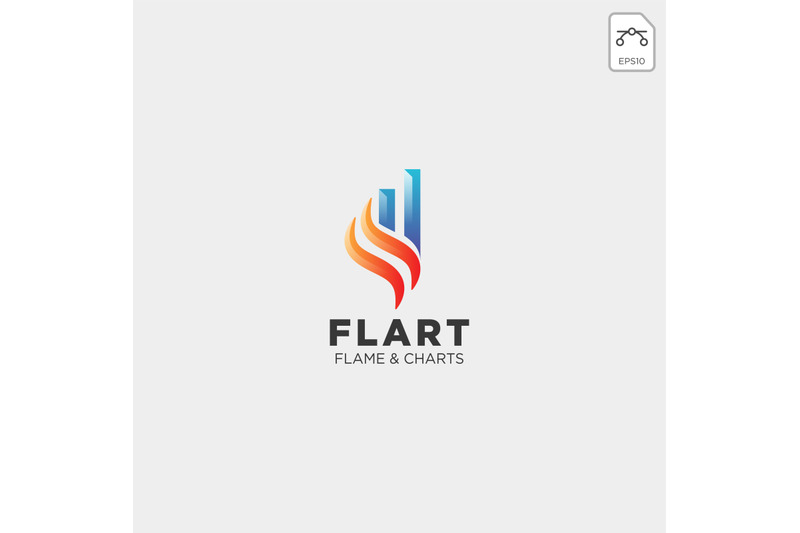 flame-chart-statistic-logo-template-vector