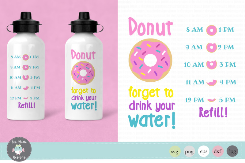 donut-forget-to-drink-your-water-svg