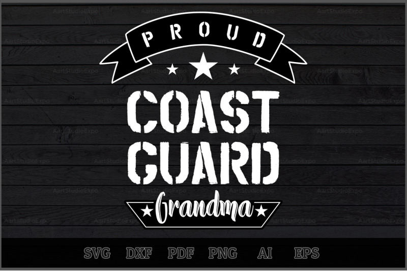 Download Proud Coast Guard Grandma SVG Design By Creative Art ...