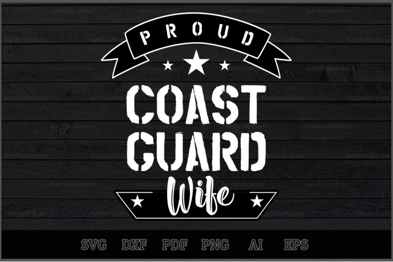 Proud Coast Guard Wife SVG Design By Creative Art | TheHungryJPEG.com