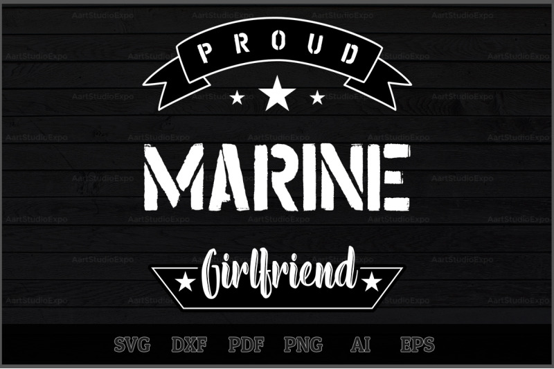 Proud Marine Girlfriend SVG Design Craft SVG.DIY SVG