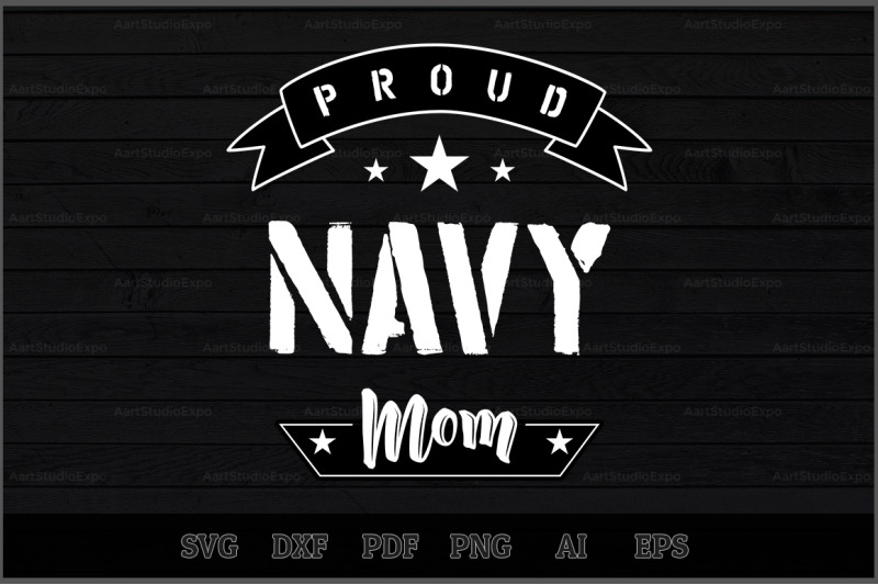 Proud Navy Mom SVG Design By Creative Art | TheHungryJPEG.com