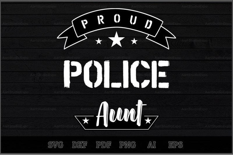 proud-police-aunt-svg-design