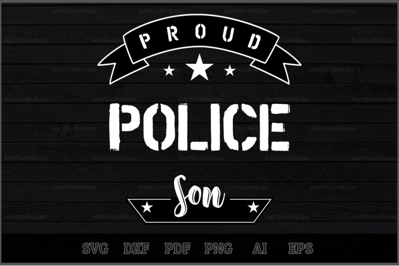 Download Proud Police Son SVG Design By Creative Art ...