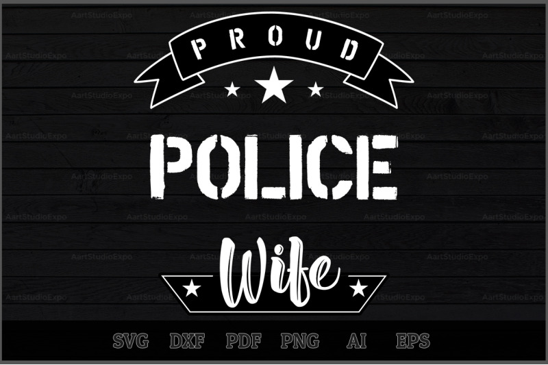 proud-police-wife-svg-design