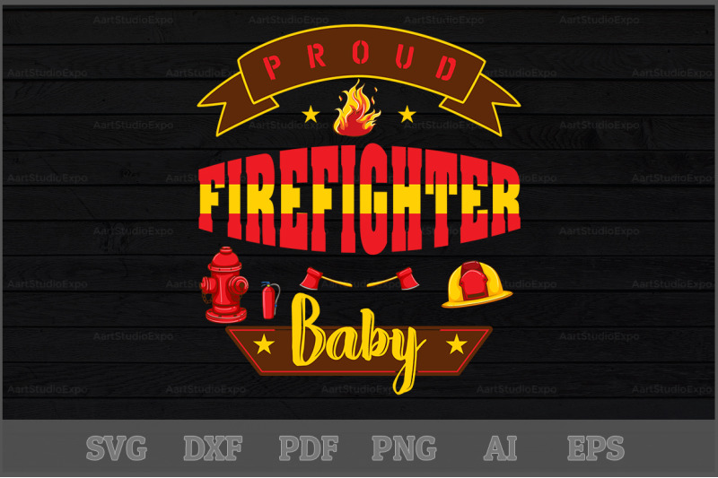 proud-firefighter-baby-svg-design