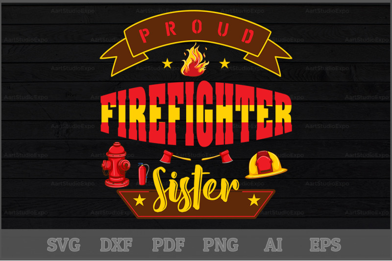 proud-firefighter-sister-svg-design