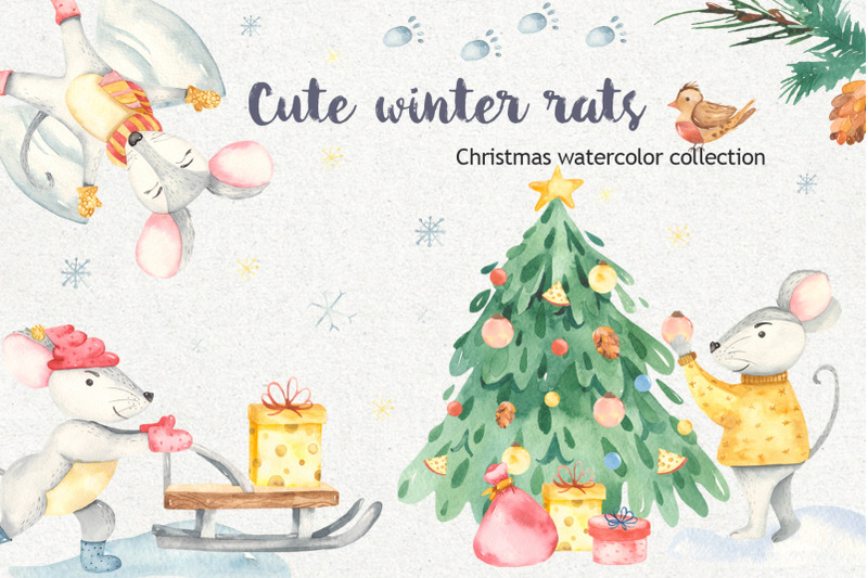 cute-rats-watercolor-christmas-cards-frames-patterns