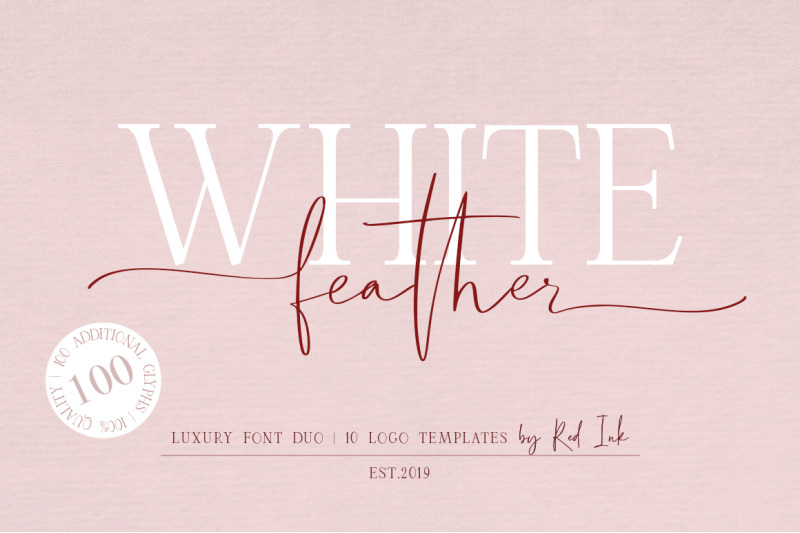 white-feather-luxury-duo-font