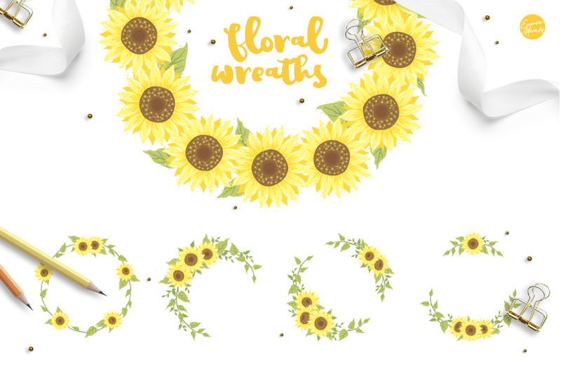 sunflower-baby-shower-cute-clipart-invitation-templates