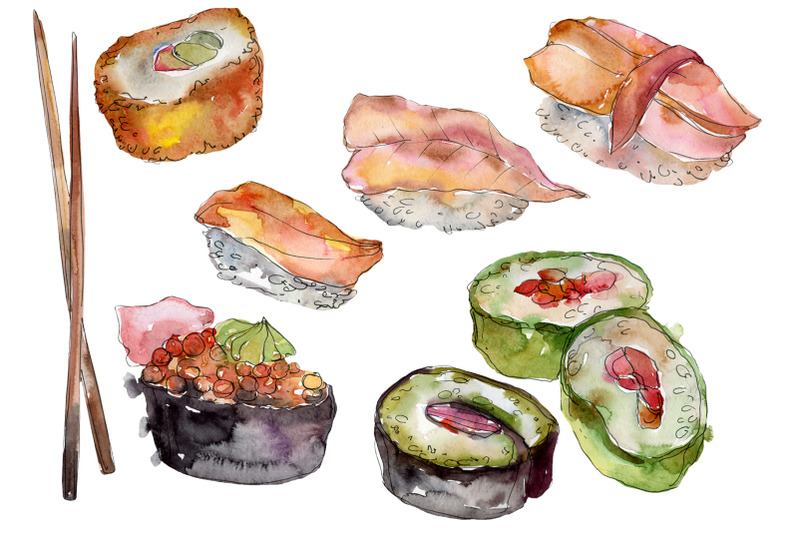 sushi-set-watercolor-png