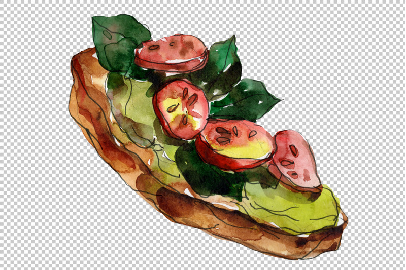 mega-sandwich-watercolor-png