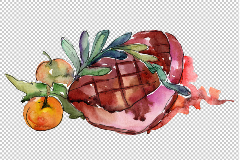 steak-meat-watercolor-png