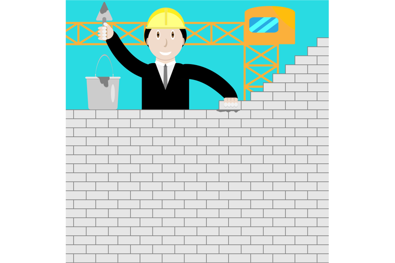 businessman-building-a-brick-wall