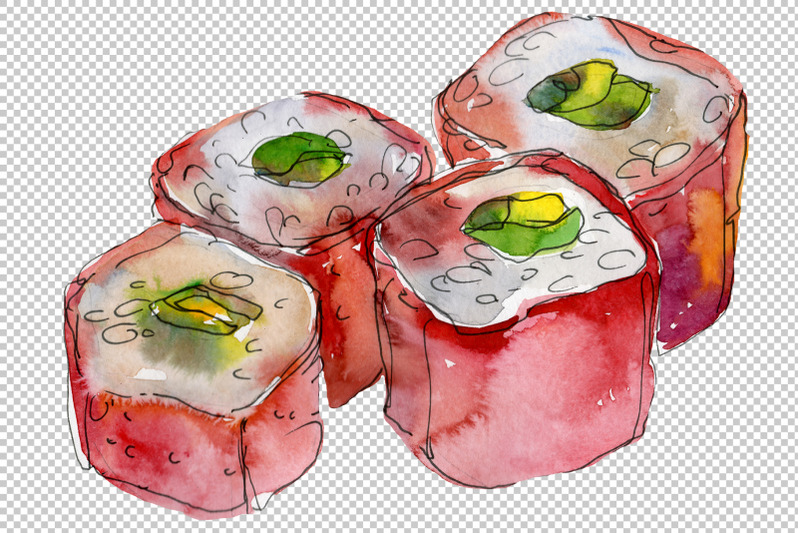 sushi-set-felix-watercolor-png