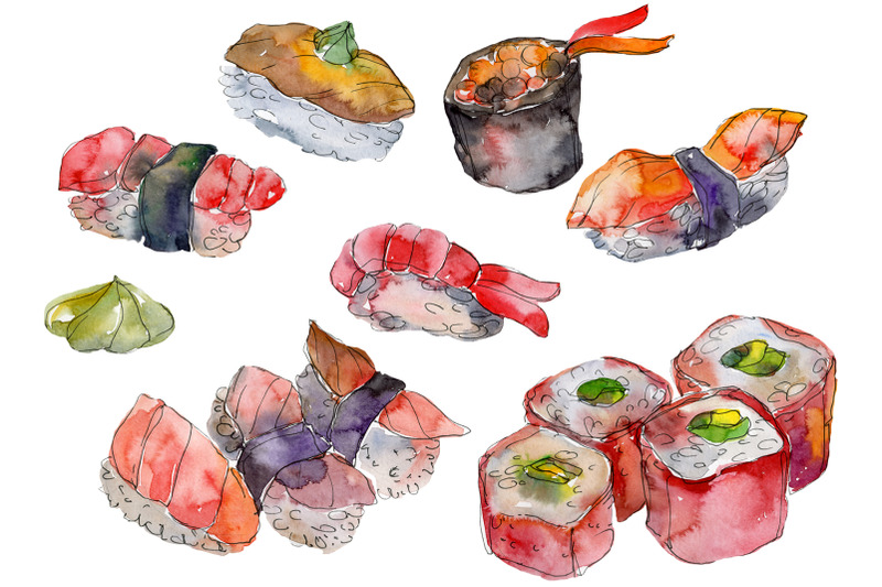 sushi-set-felix-watercolor-png