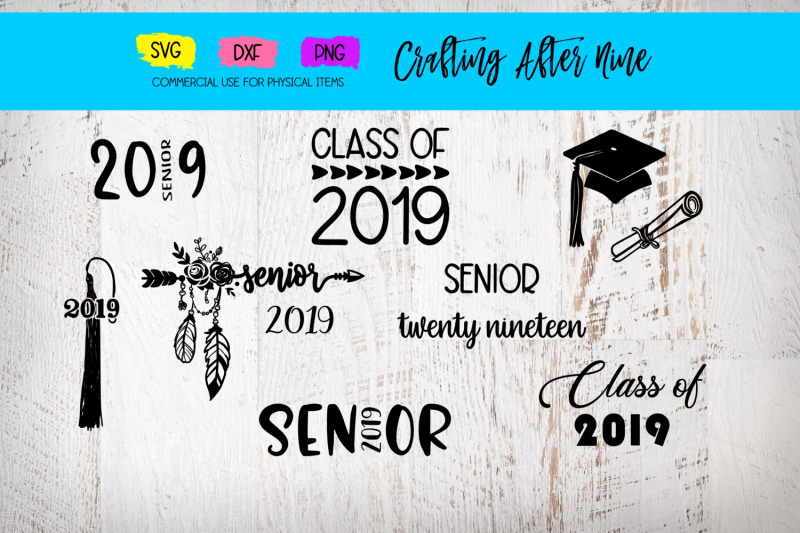 Senior 2019 Svg Graduation Bundle Diploma Graduation Cap Class Of