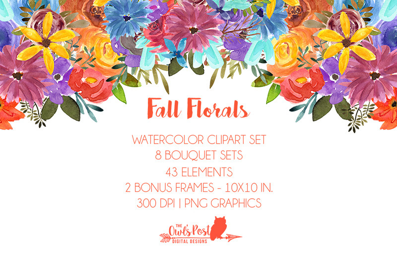 fall-florals-watercolor-graphics-set