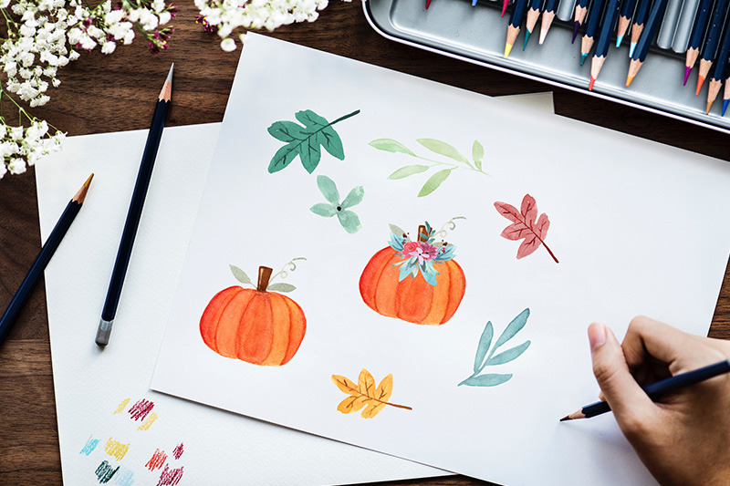 fall-florals-watercolor-graphics-set