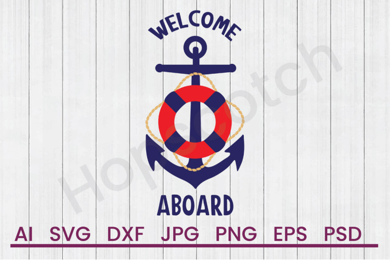 welcome-aboard-svg-file-dxf-file