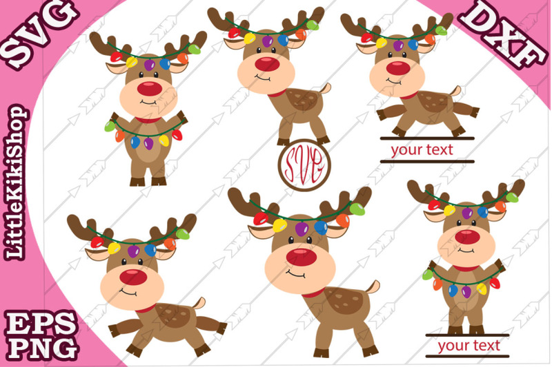 reindeer-lights-svg-christmas-reindeer-clipart-xmas-svg