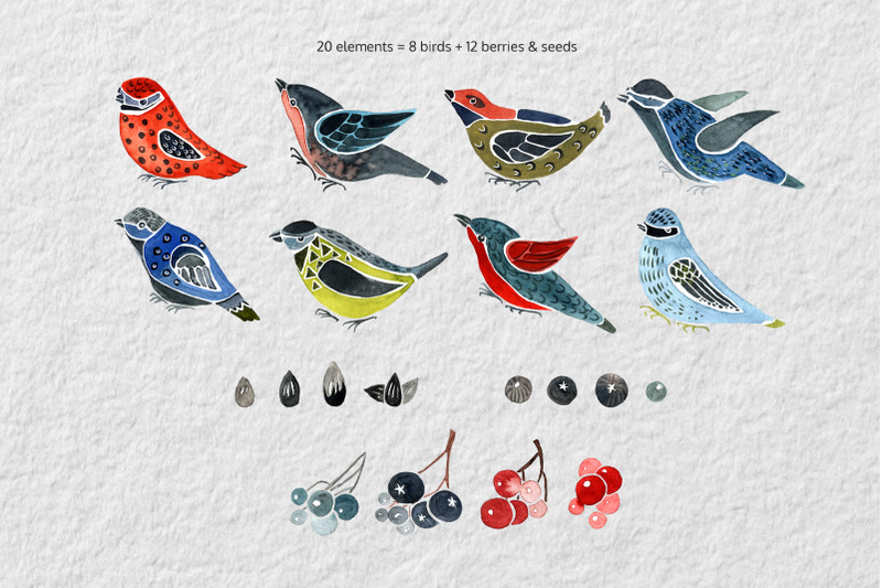watercolor-autumn-birds-set