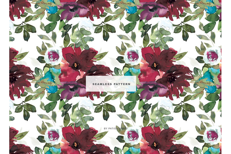 sapphire-burgundy-watercolor-floral-frames-bouquets