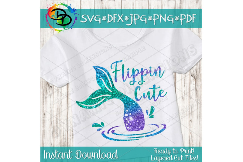 Download Flippin' Cute Mermaid SVG, Mermaid tail svg, Little girl ...