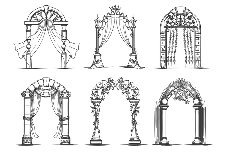 wedding-arches-sketch-set