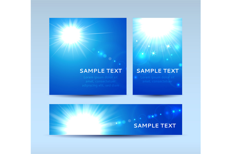 blue-invitation-cards-with-lens-flare