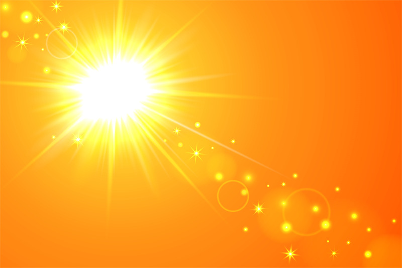 sun-and-lens-flare-yellow-background