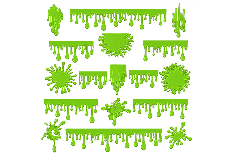 green-slime-isolated-on-white