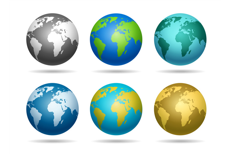 globe-earth-icons-set