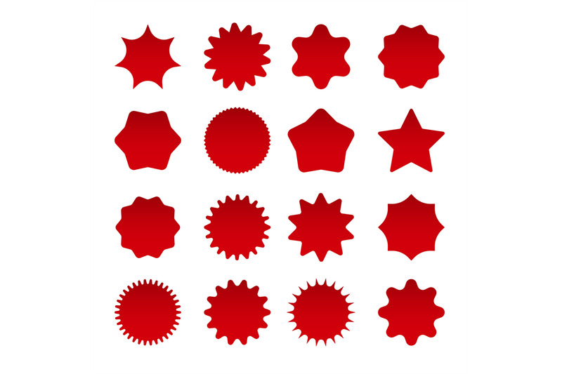 price-red-star-burst-shapes