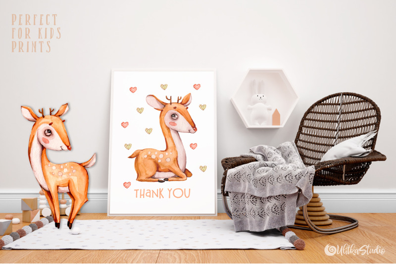 cute-baby-wild-deers-nursery-watercolor-clipart-kids-forest-animals