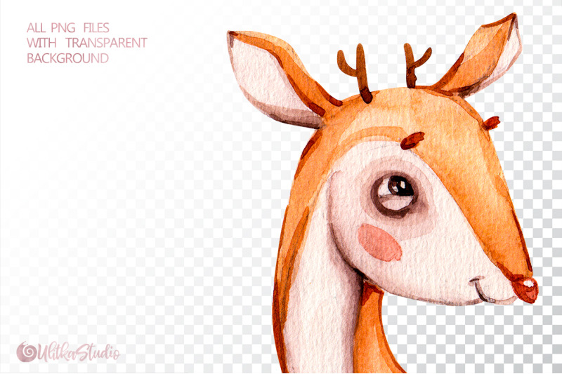 cute-baby-wild-deers-nursery-watercolor-clipart-kids-forest-animals