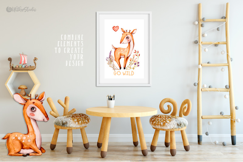 cute-baby-wild-deers-nursery-watercolor-clipart-kids-forest-animals