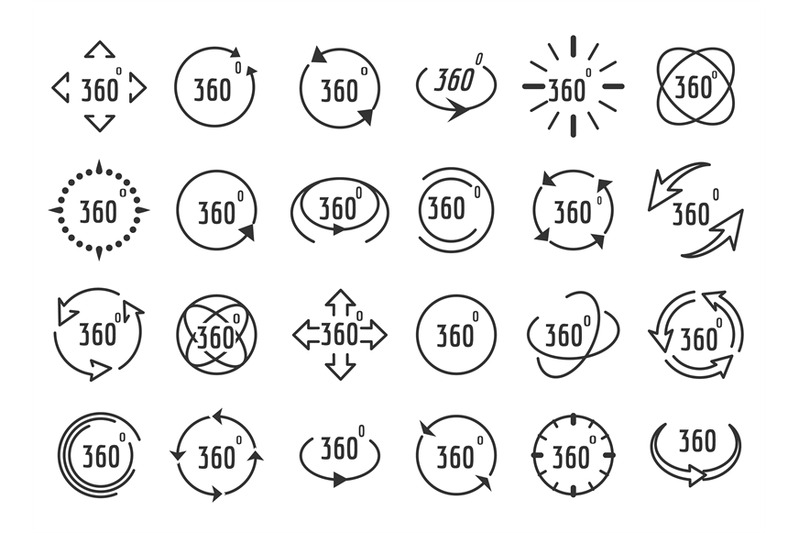 full-rotation-line-icons