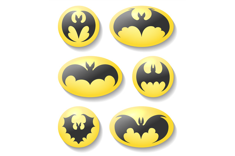 bat-buttons-set