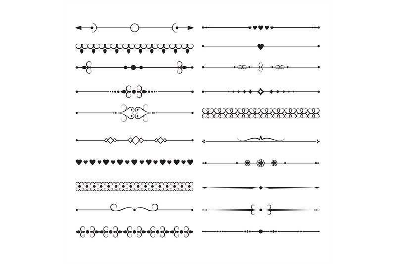 vintage-lines-borders-with-ornate-elements-ornamental-dividers-vector