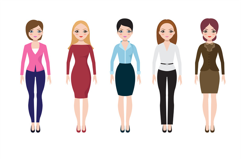 young-woman-wearing-in-casual-european-suits-adult-business-women-in