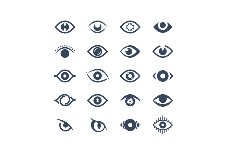 human-eye-supervision-and-view-symbols-looking-eyes-vector-silhouett