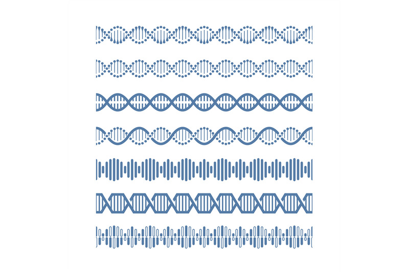 human-genome-structural-model-dna-vector-seamless-pattern-brushes