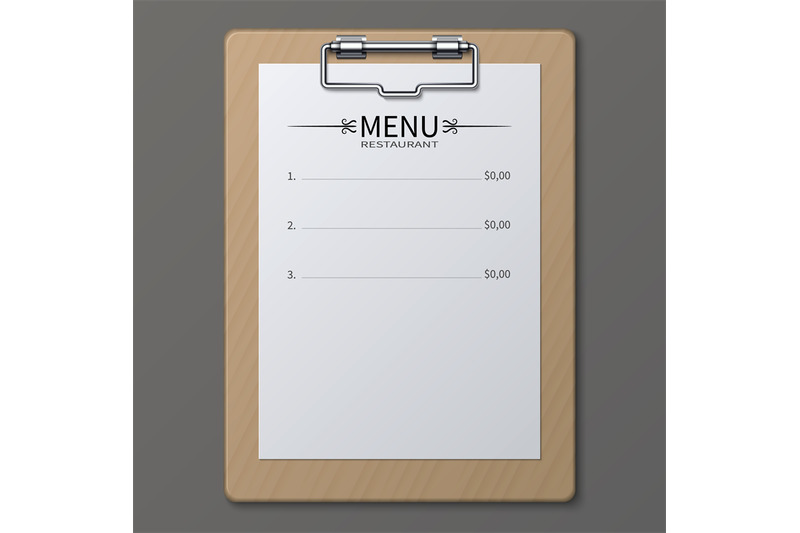 classic-restaurant-menu-on-paper-sheet-in-clipboard-vector-template