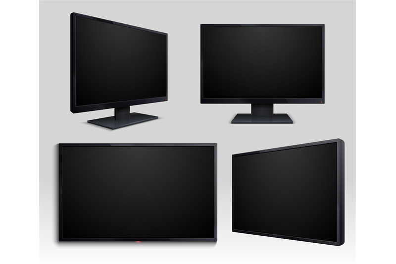 flat-tv-screen-and-computer-lcd-monitor-isolated-3d-mockup-for-interne