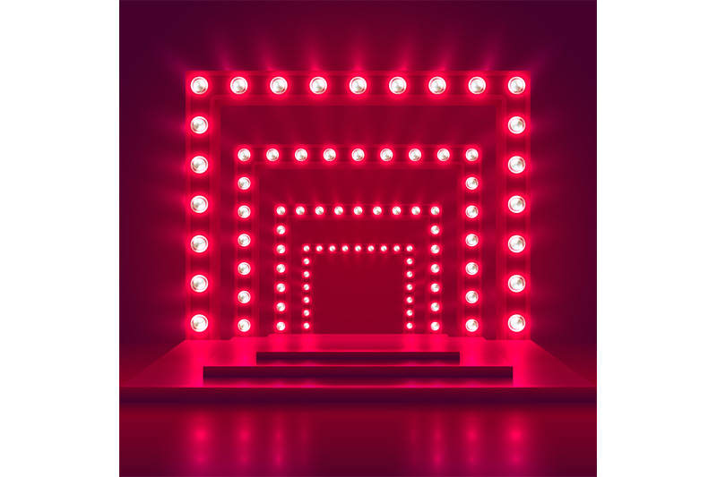 retro-show-stage-with-light-frame-decoration-game-winner-casino-vecto