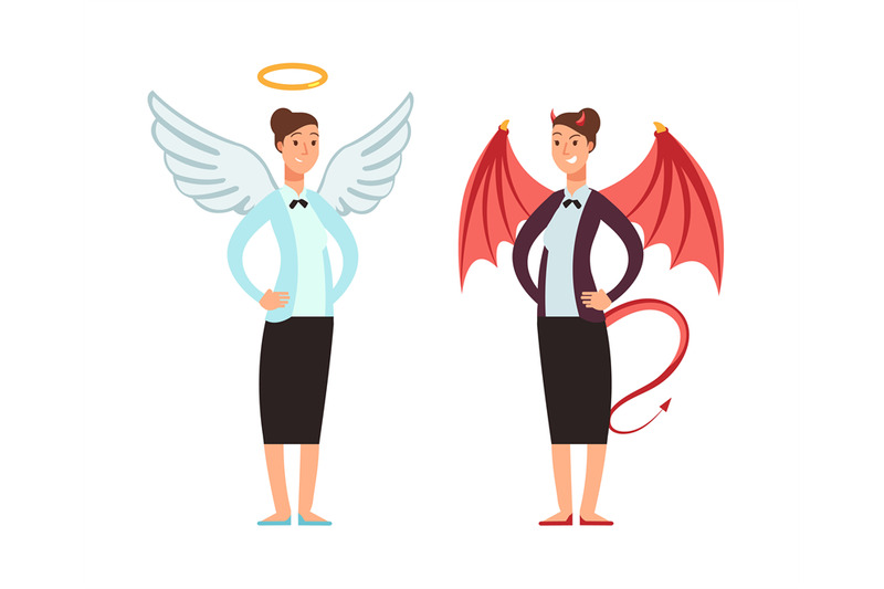 businesswoman-in-angel-and-devil-suit-good-and-bad-woman-vector-carto