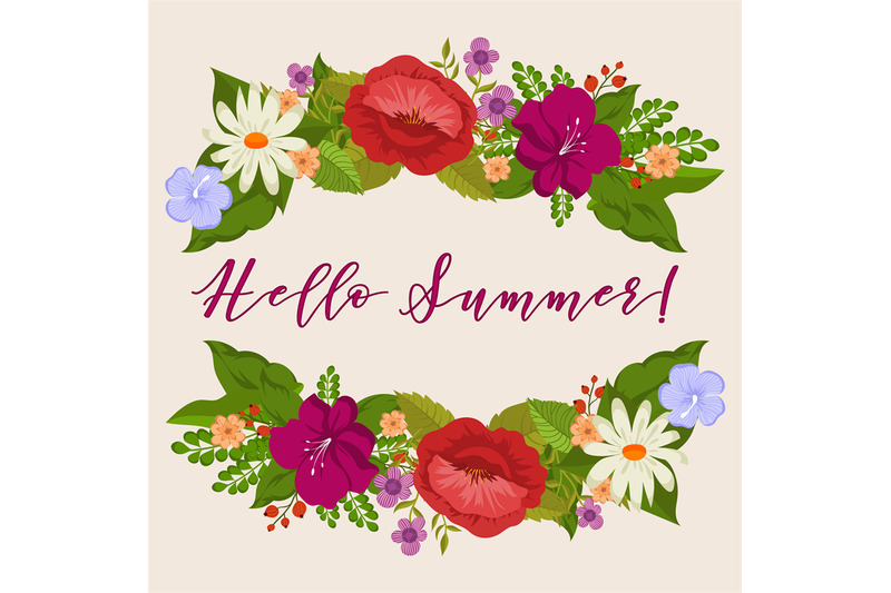 hello-summer-background-with-cartoon-flowers