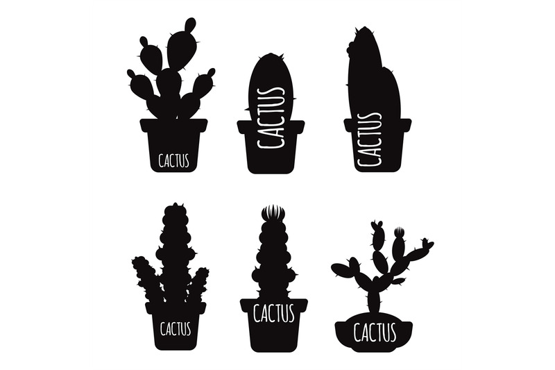 black-cactus-silhouettes-isolated-on-white-background